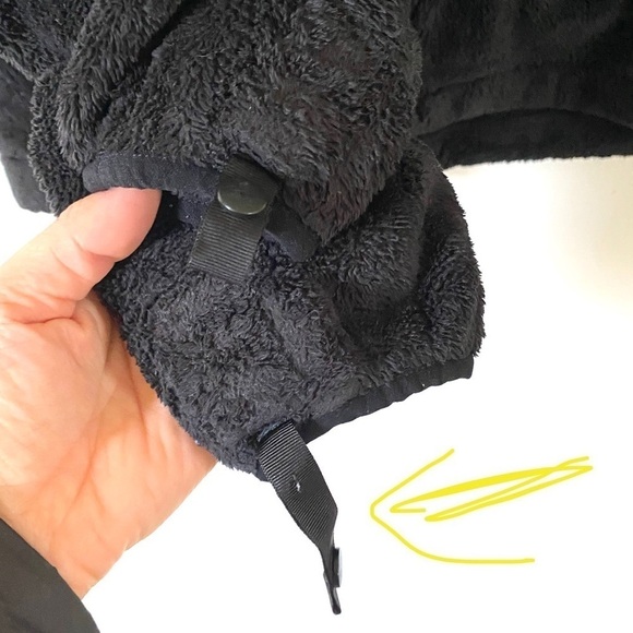 The North Face Black Fleece Jacket Osito Fuzzy Teddy Coat Full Zip Womens Small - Picture 8 of 10